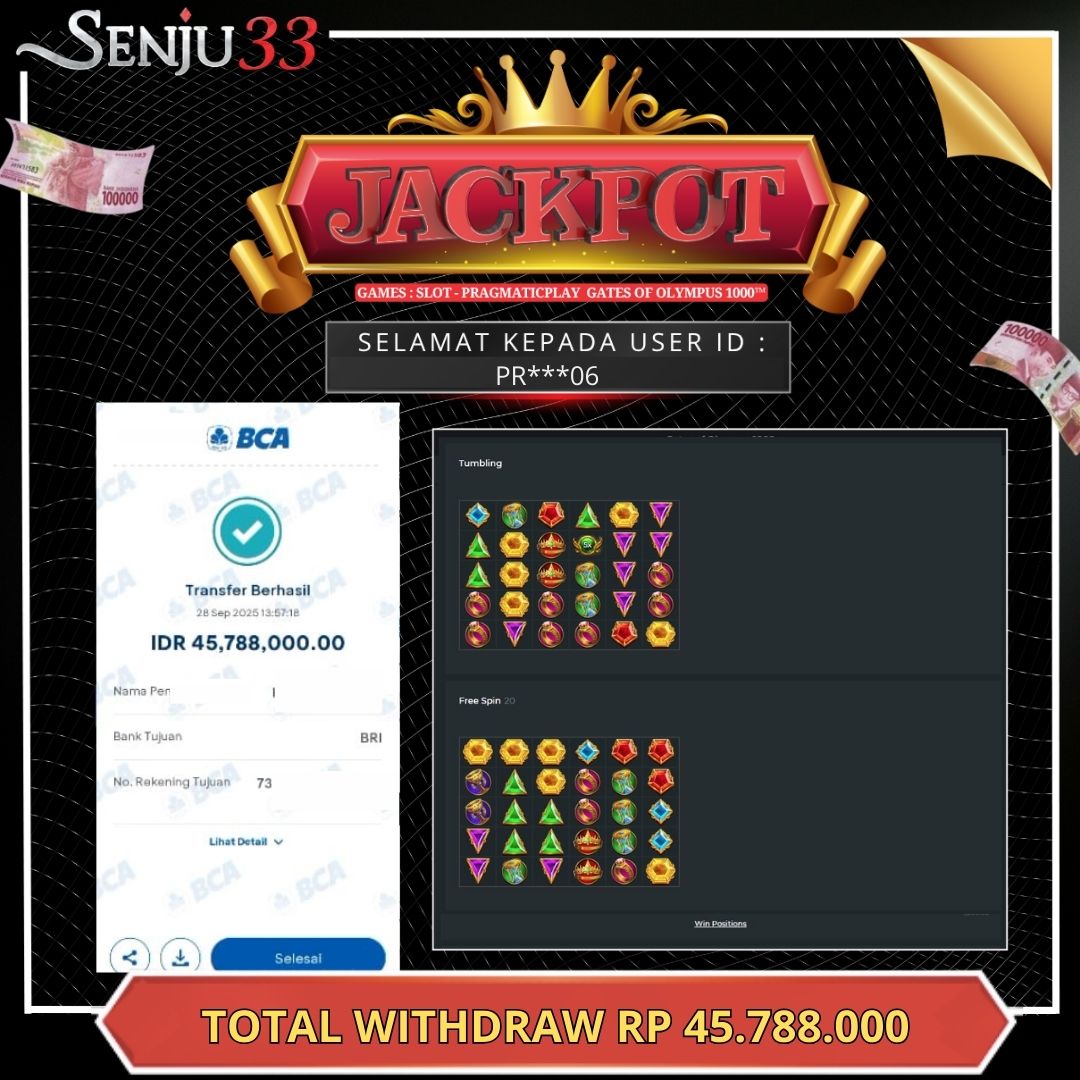 🎰 SENJU33 JACKPOT SLOT Rp. 45.788.000 LUNAS 🎉
