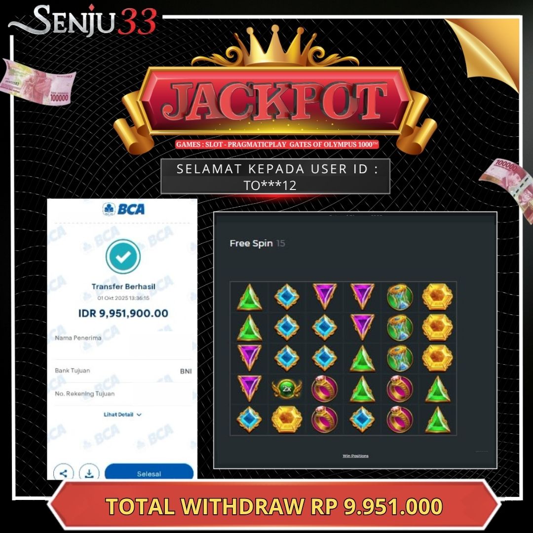 🎰 SENJU33 JACKPOT SLOT Rp. 9.951.000 LUNAS 🎉