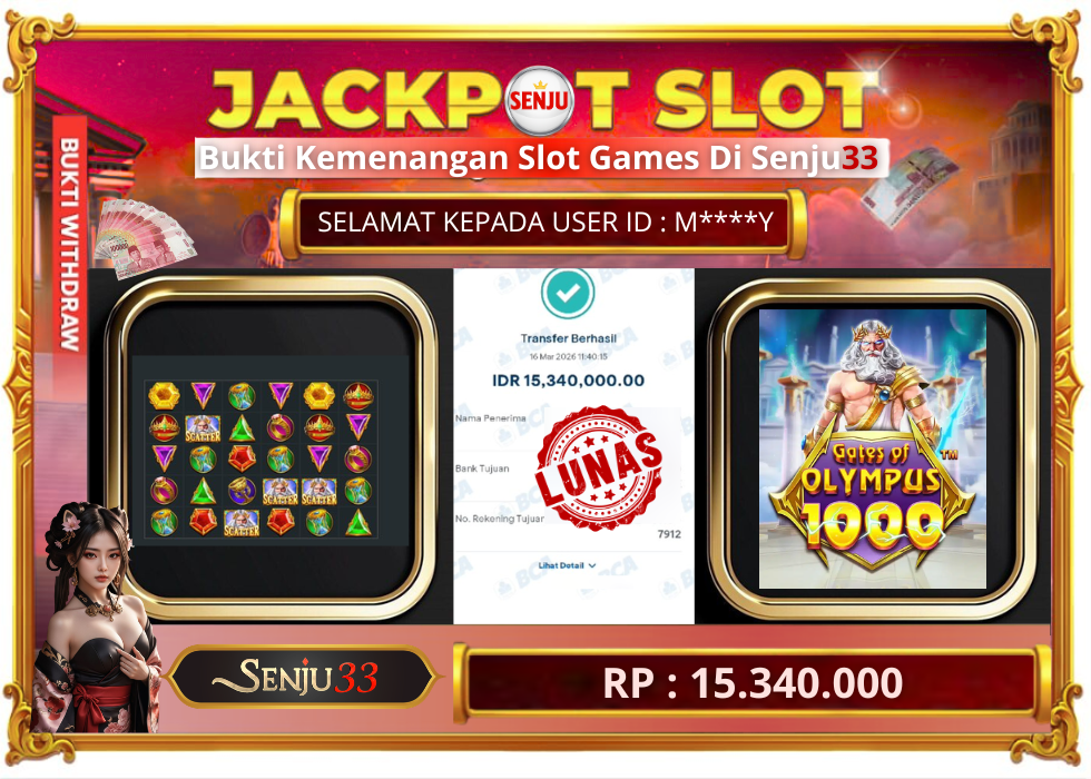 🎰 SENJU33 JACKPOT SLOT Rp. 15.340.000 LUNAS 🎉