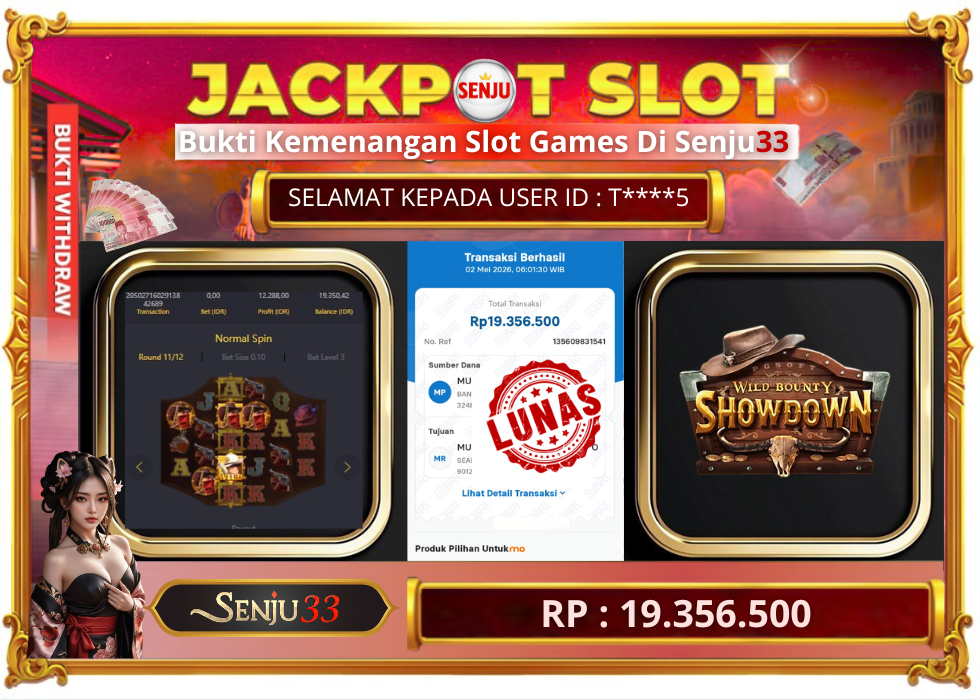 🎰 SENJU33 JACKPOT SLOT Rp. 19.356.500 LUNAS 🎉